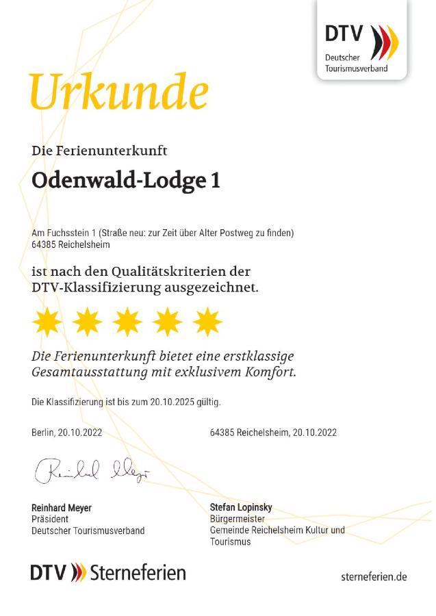 Odenwald-Lodge Mit Infrarotsauna Und E-Ladestation "Haus Purpur" Reichelsheim Exteriör bild